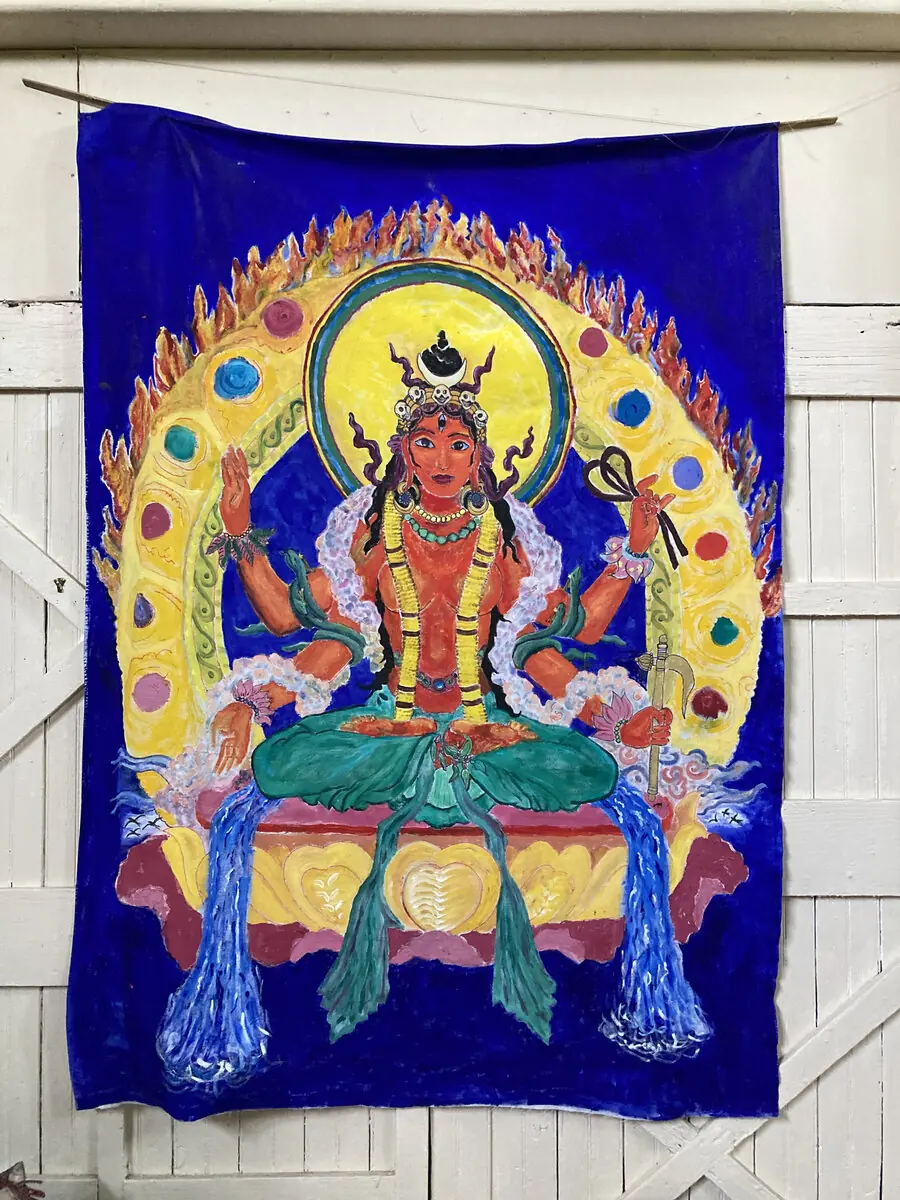 Devotional painting of the goddess Bhuvaneshwari